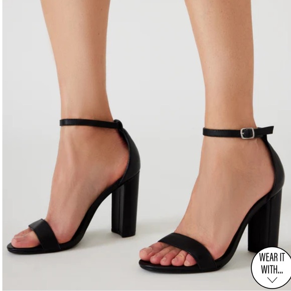 Steve Madden black suede block heels - Picture 1 of 4